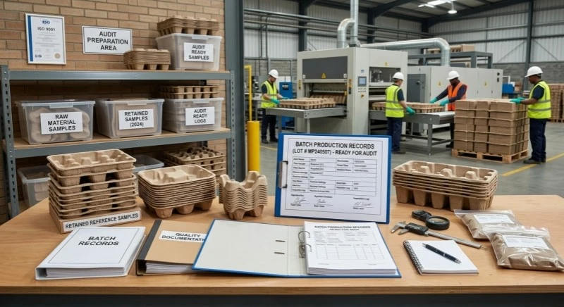 Molded pulp recyclable packaging: retained reference samples and batch records ready for audit Molded pulp recyclable packaging: retained reference samples and batch records ready for audit